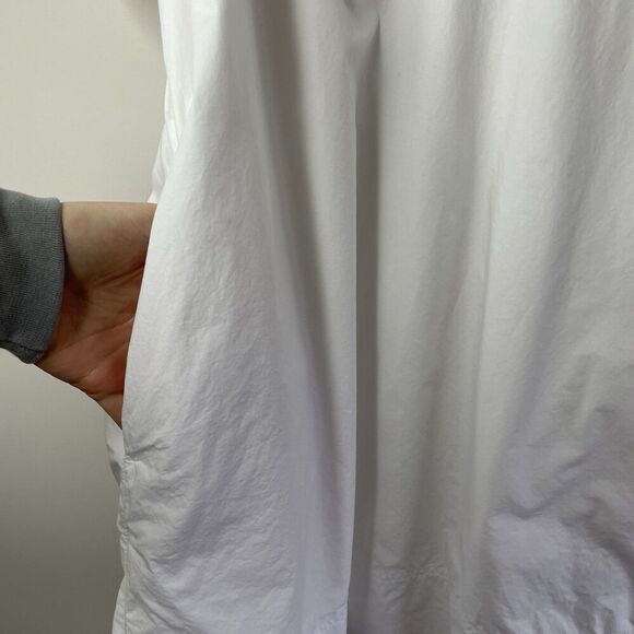 MADEWELL Mini Shift Dress Women Medium White V-Neck Lined Pockets NP093 - Picture 6 of 11